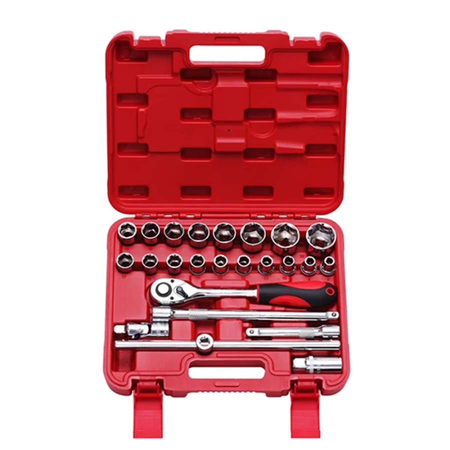 FREEMANS HEX 24 Pcs 1/2" Drive Chrome Vanadium Steel Socket Set