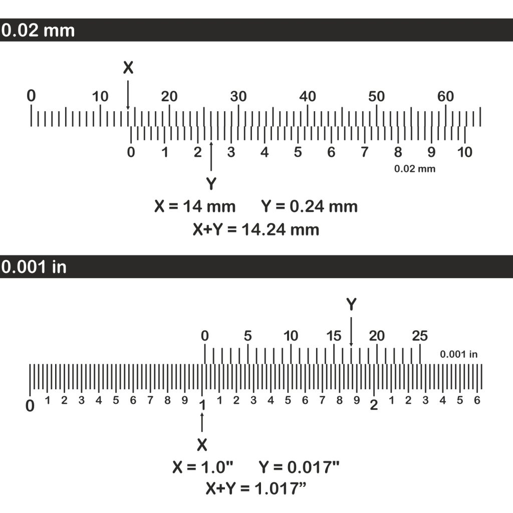 Vernier caliper scale
