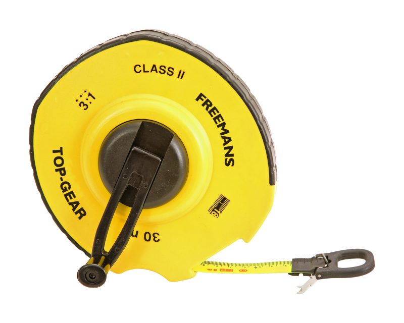 FREEMANS Top Gear Closed Reel 20m, 30m Fibreglass Measuring Tape